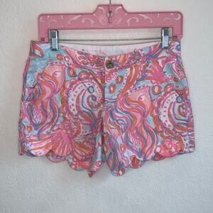 Lilly Pulitzer Buttercup Scalloped Shorts 00